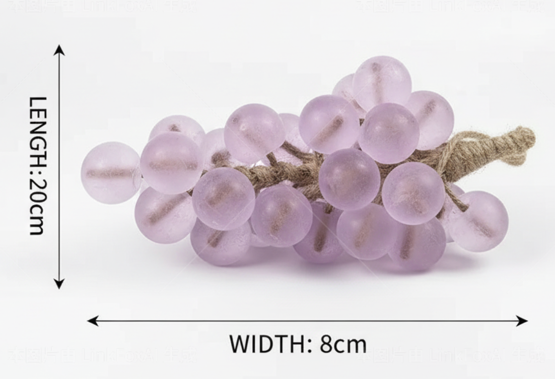 Set of 3: Luxury Crystal Grape Cluster Soap – Artisan Hand-Poured Glycerin Bath & Dec